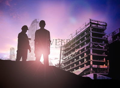 建筑工地,看,工程師,運(yùn)動(dòng)模糊,建筑業(yè)